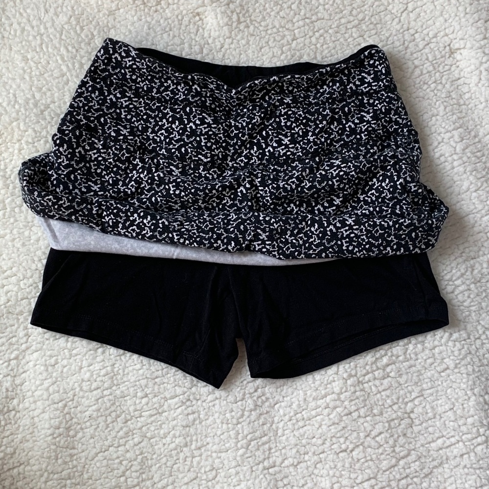 Athletic Skort, Blk/Wht, Small - Picture 2 of 3